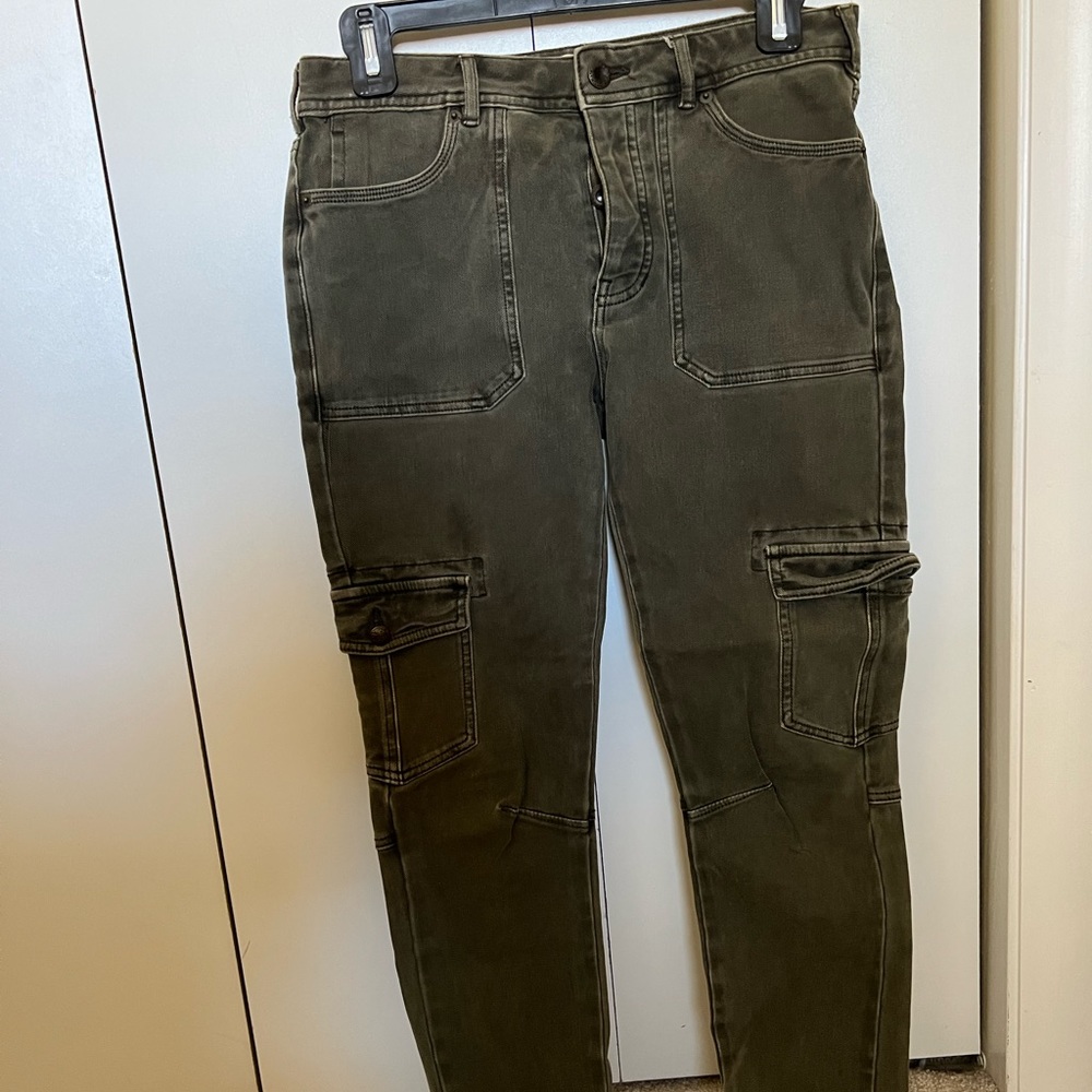 Free People Green Cargo Stretch Pant